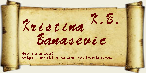 Kristina Banašević vizit kartica